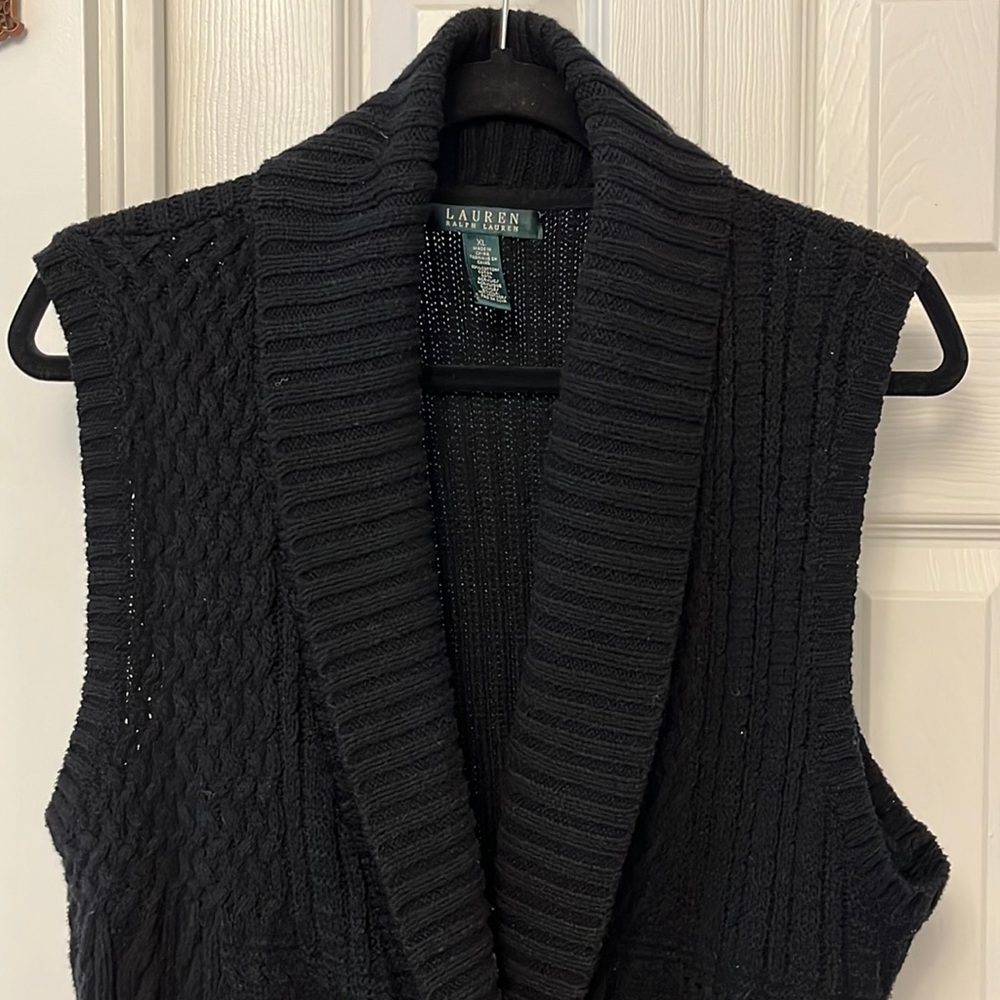 Ralph Lauren Knit Sweater Vest - black